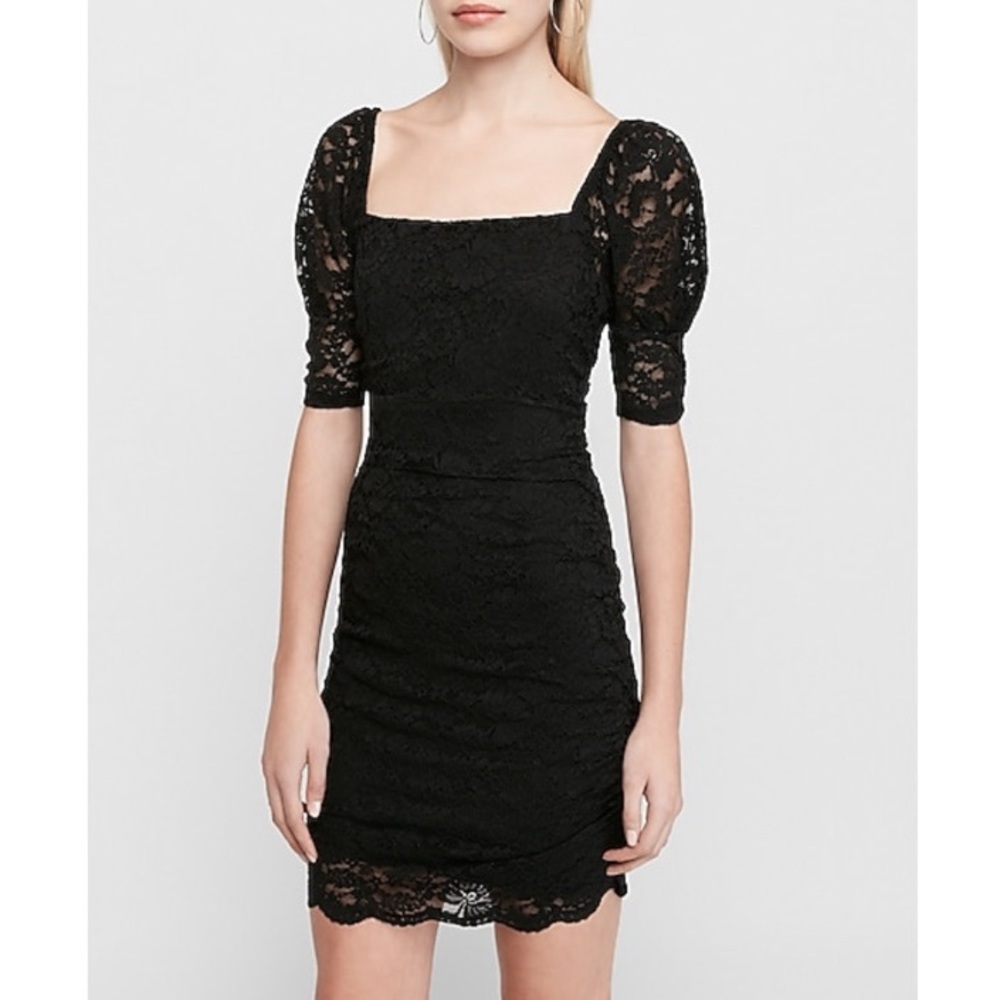EXPRESS Cinched Lace Sheath Dress